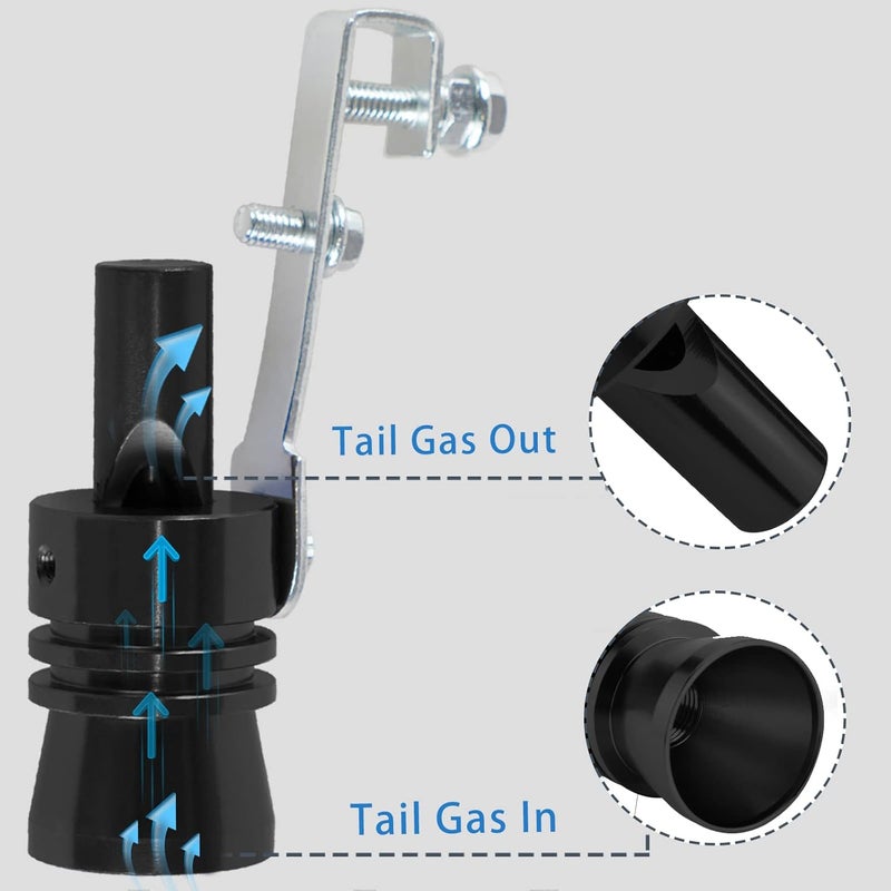 YESHMA Universal Black Turbo Sound Whistle Muffler Pipe Sounder Simulator Tailpipe Noise Sound Enhancer Compatible with Motorcycle, Truck, Cars, Dirt Bike and Scooter(XL 1 Pack) - Image 4
